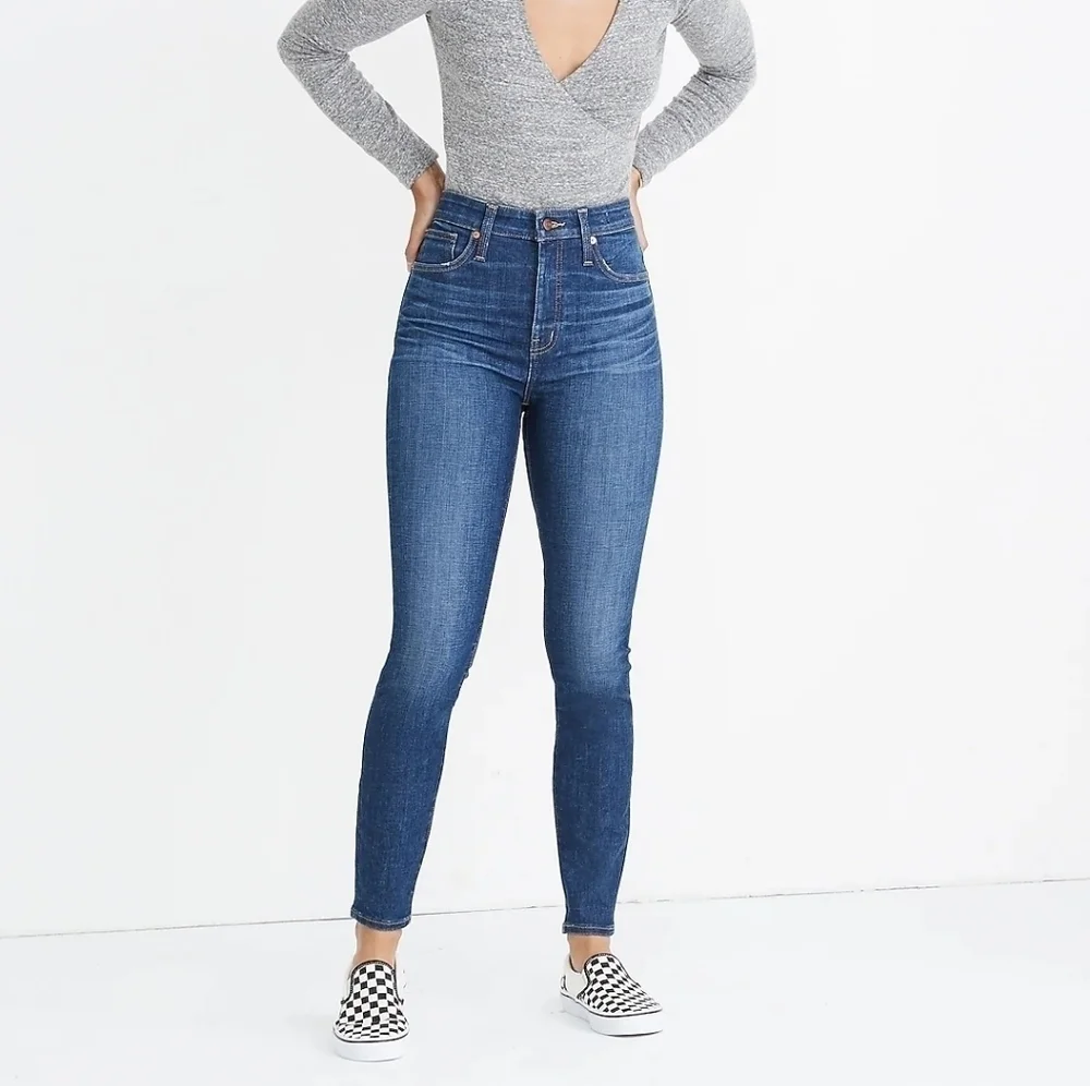 Madewell Moreaux Wash Curvy High-Rise Skinny Jeans 28